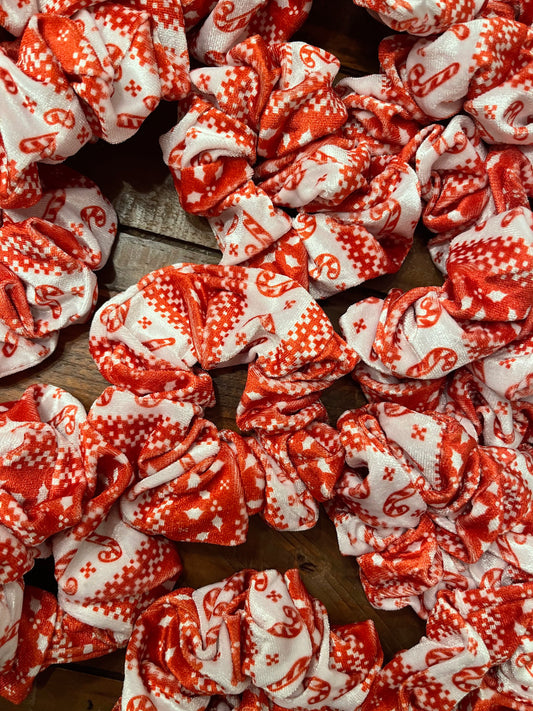 Candy Cane Scrunchie