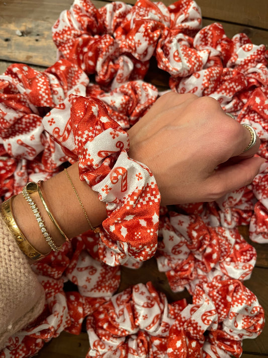 Candy Cane Scrunchie