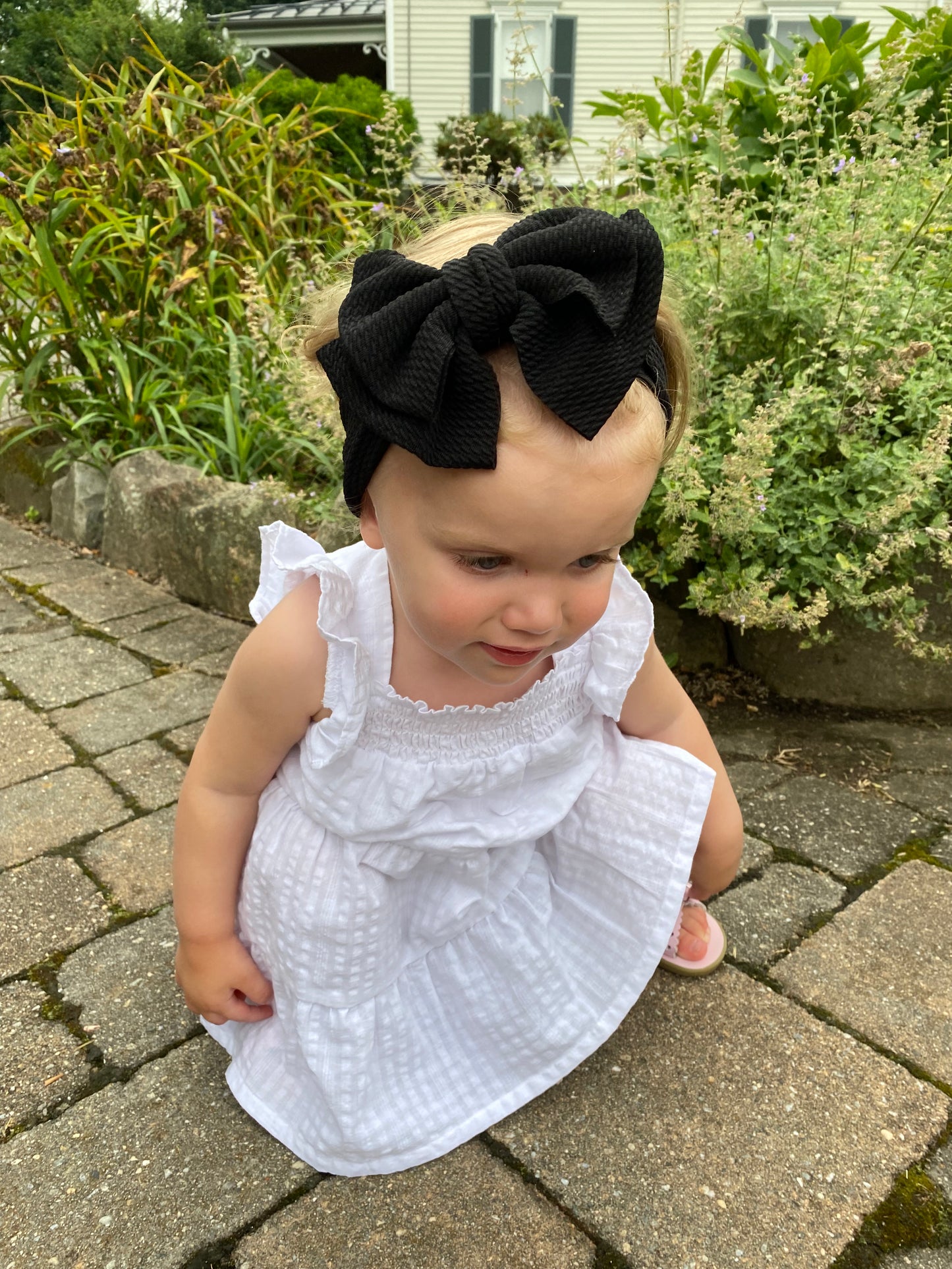 Seamless Textured Bow Band for babies