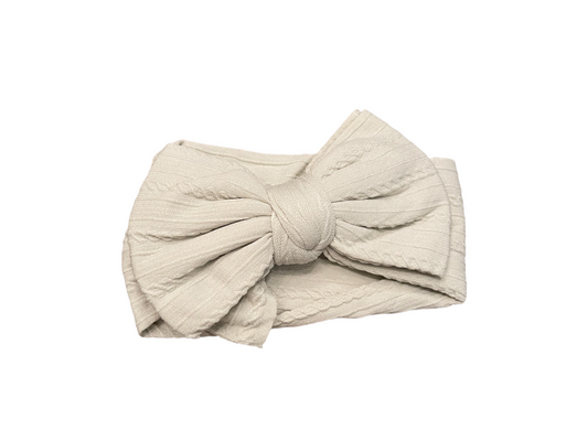 Textured stretchy bow headband