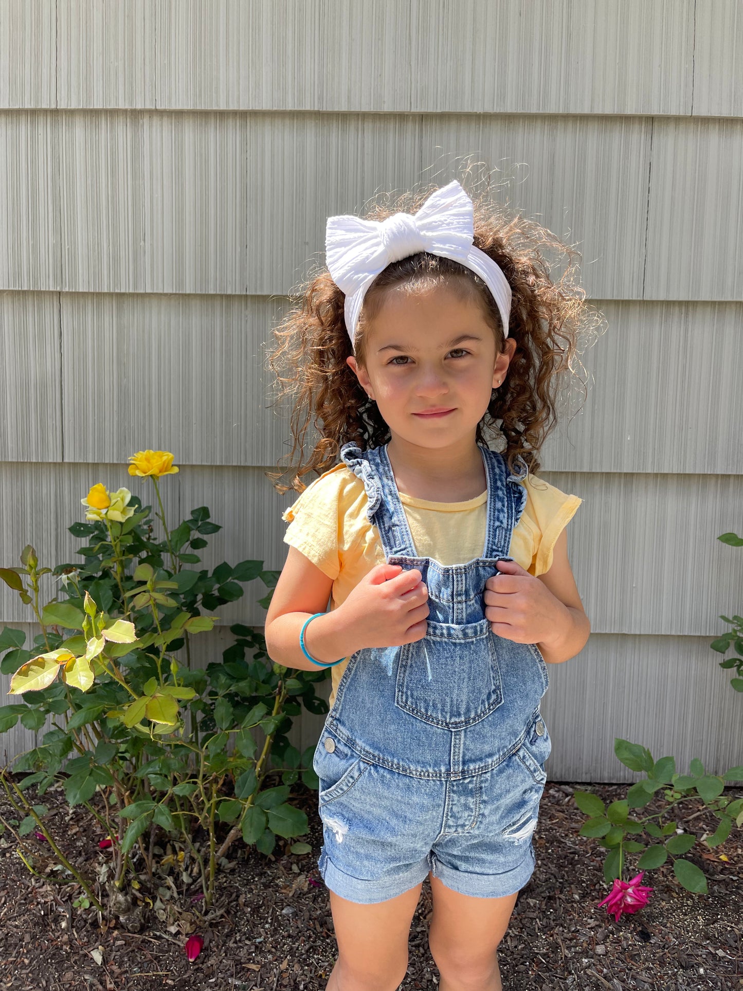 Textured stretchy bow headband
