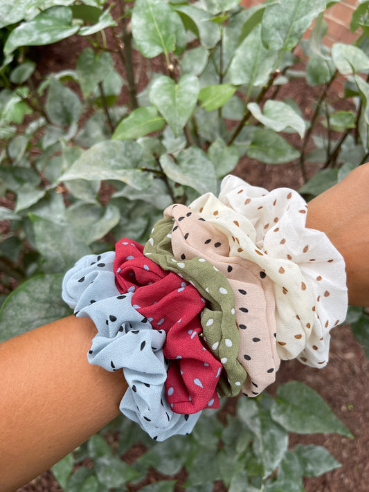 Polka Dot Scrunchie